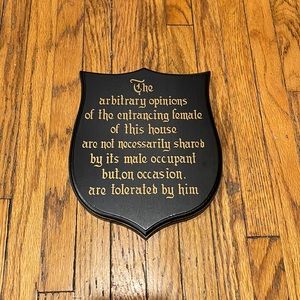 Vintage wall plaque from Notre Dame Pharmacy in Grosse Pointe, MI